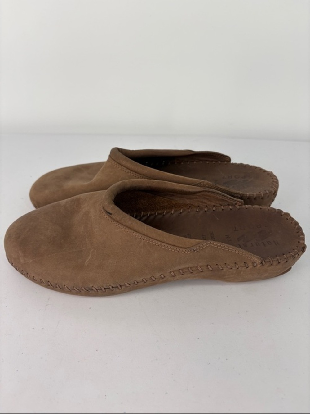 🦤 Natural Sport Suede Slip-On Mule Clogs in Brown Roma
